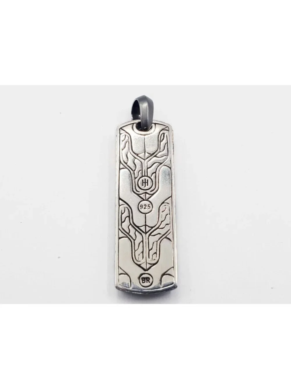 John Hardy Asli Classic Dog Tag Pendant Bronze & Sterling Silver
